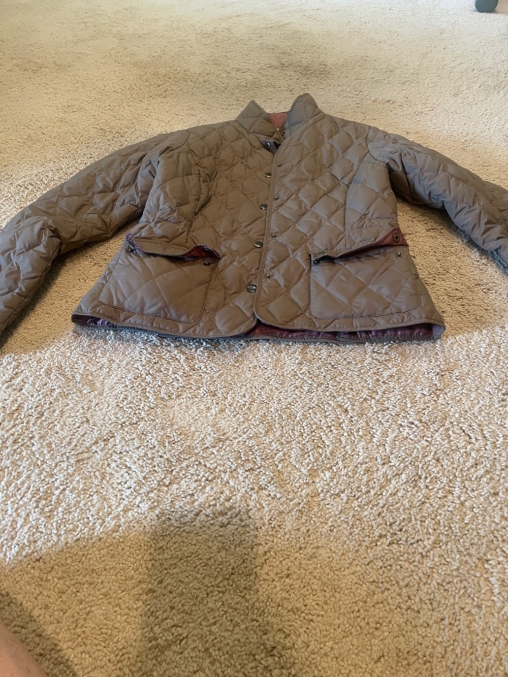 Eddie Bauer Quilted Puffer Jacket in Brown